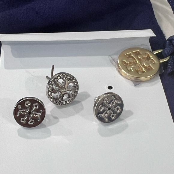 Tory Burch Miller Pave'Stud Earrings - Picture 5 of 9